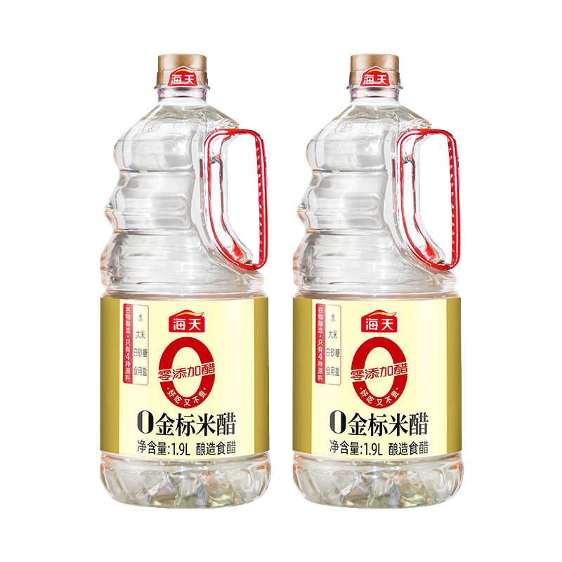 海天 0添加金标米醋1.9L/瓶