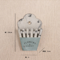 美式复古怀旧木艺壁饰壁挂客厅墙上饰品家居墙壁仿真花装饰花盆 三维工匠 木艺套餐二随机送花