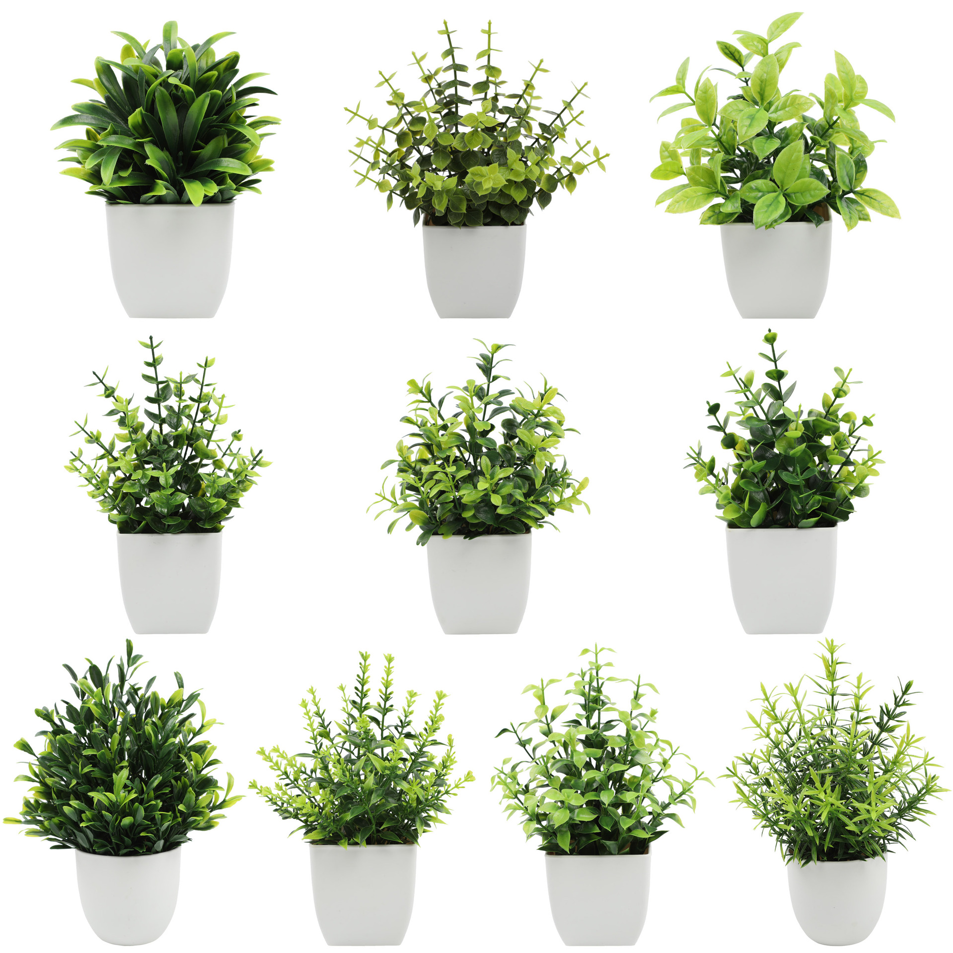 仿真植物绿植室内外装饰塑料盆栽尤加利小盆栽24盆装-AL98-019高清大图