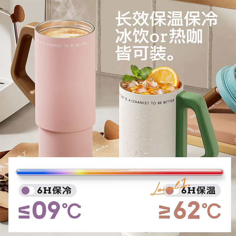 物生物RELEA不锈钢水杯便携简约设计大容量直饮杯健康饮水好帮手高清大图