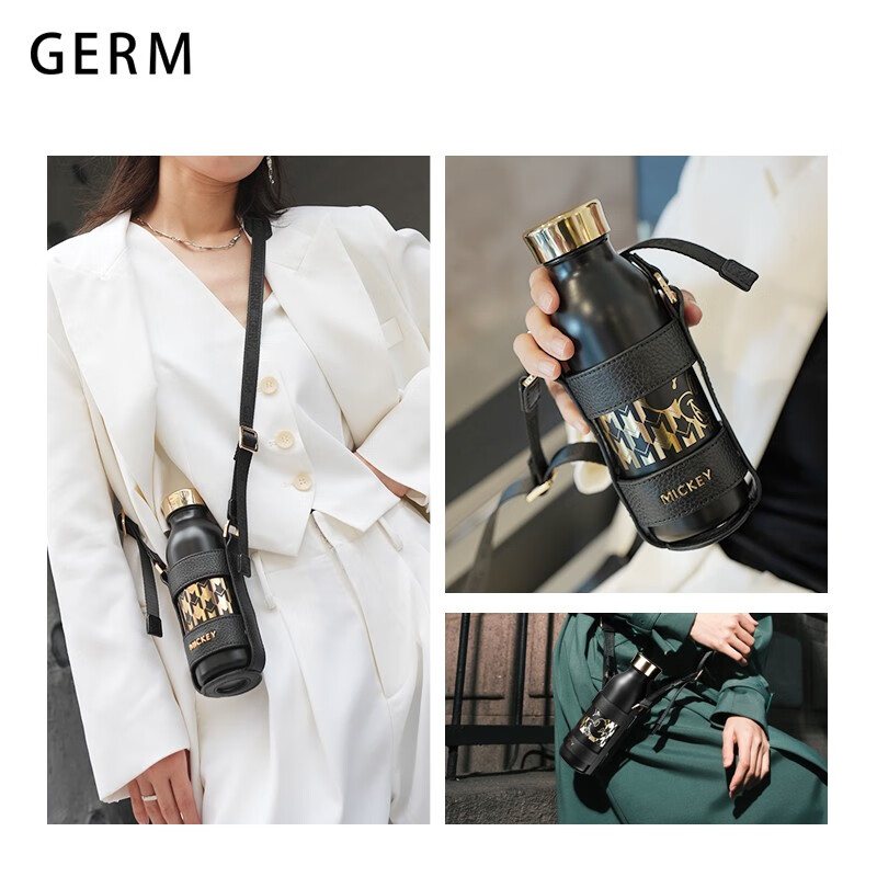 格沵 米奇系列黑金保温杯GE-DS22AW-B10 黑金世代 430ML高清大图