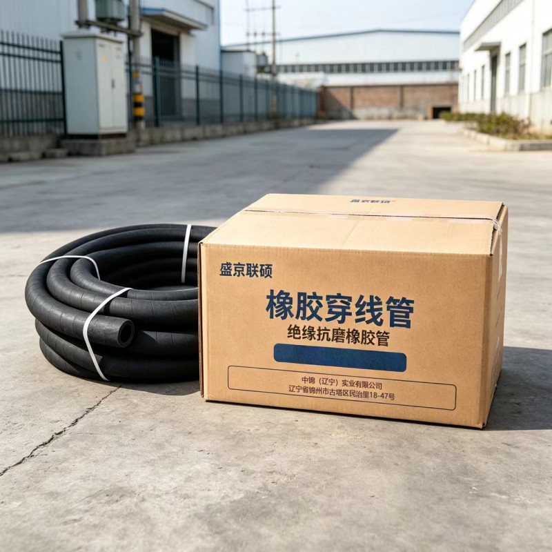 盛京联硕 橡胶穿线管 绝缘抗磨橡胶管 内径28mm*3层 米高清大图