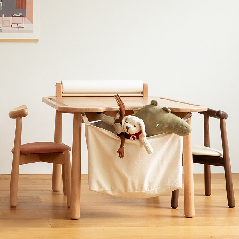 实木儿童学习桌子古达c多功能宝宝游戏收纳玩具桌椅幼儿写字书桌