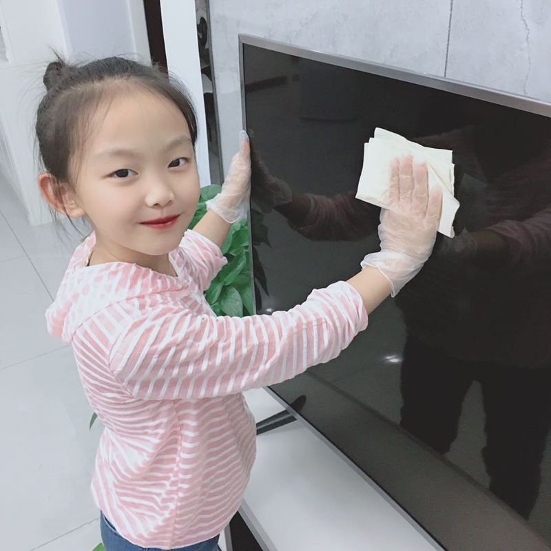 儿童一次性丁腈手套食品级小孩pvc中小学生橡胶防护乳胶家务小号|深蓝色高弹[加厚款S号]100只/盒 均码