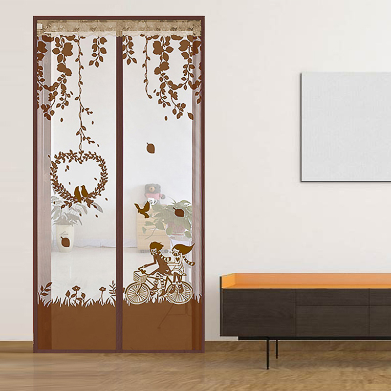 纱窗沙门卧室隔断软纱门帘加密隔断静音魔术贴防蚊磁性门帘防蟑螂