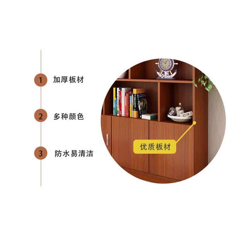 圣承启木质书架两门个高清大图