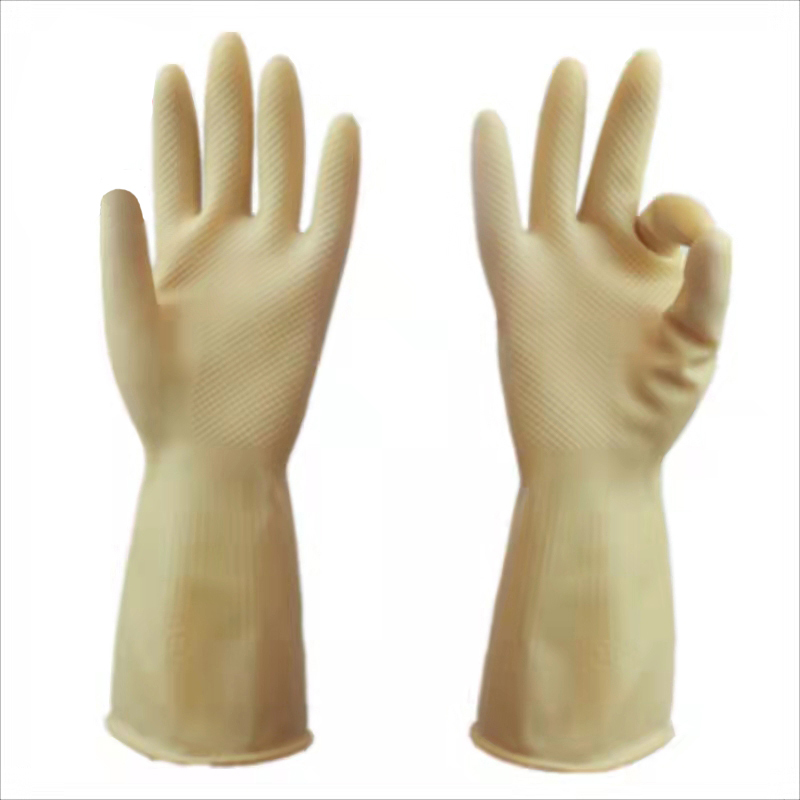 炯毅 橡胶手套洗碗家务清洁厨房洗衣商用胶皮手套 胶皮手套 L码 副