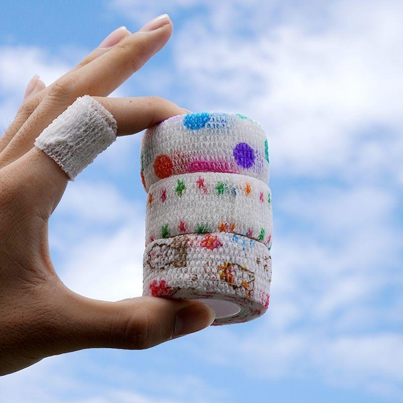 保护手指绷带女高颜值可爱写字作业防茧防磨小学生自粘运动绷带卷威珺