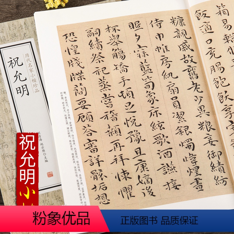 [正版]祝允明历代名家小楷珍品 千字文 出师表 洛神赋 东坡记游 舟中书自著诗文 祝允明书法爱好者入门教程繁体旁注小楷