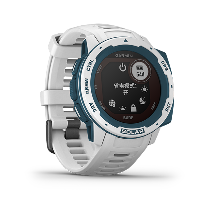 佳明 GARMIN Instinct太阳能浪潮版 本能浪花白冲浪智能户外运动心率温度血氧北斗手表