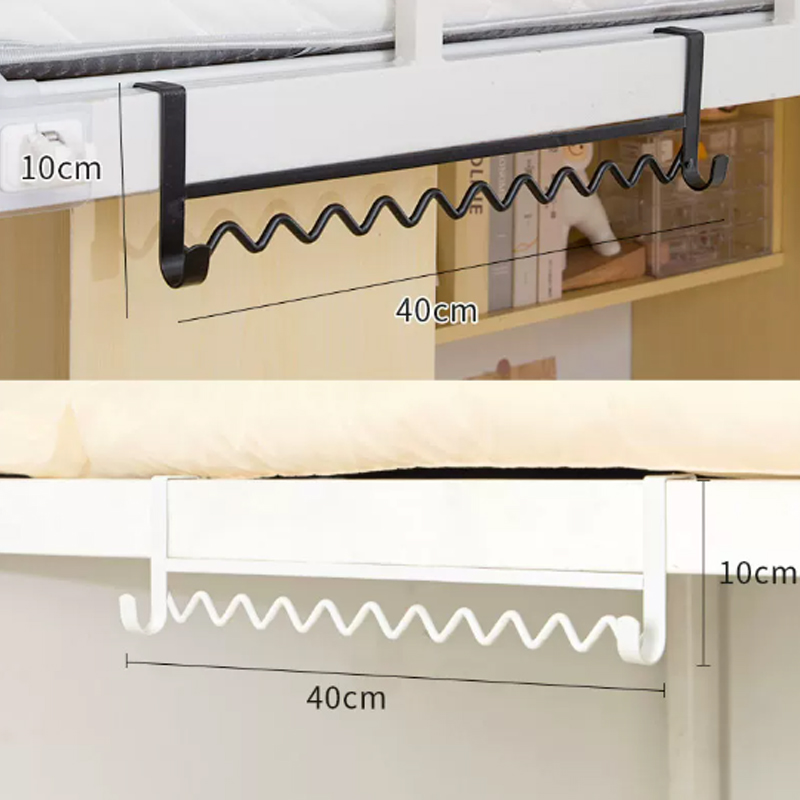 金铂喜学生宿舍波浪衣架收纳置物架床头衣服铁艺悬挂 2个装颜色随机