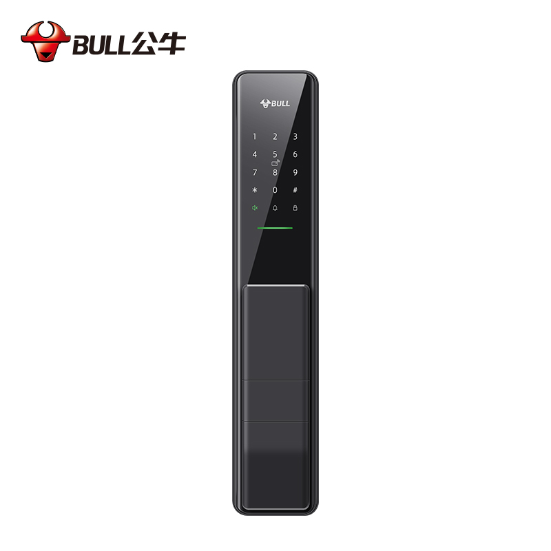 公牛(bull) X70标准锁体智能门锁(陨石黑)公牛智能指纹锁X70家用电子防盗门密码锁防全自动智能门锁标准款