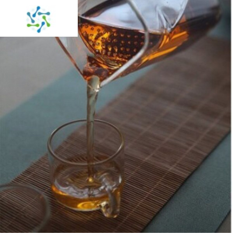 三维工匠方形月牙杯 玻璃带把绿茶杯 带滤网泡茶杯 四方月牙花茶杯分茶器 小方月牙200ML+2个品茗杯80ML酒具