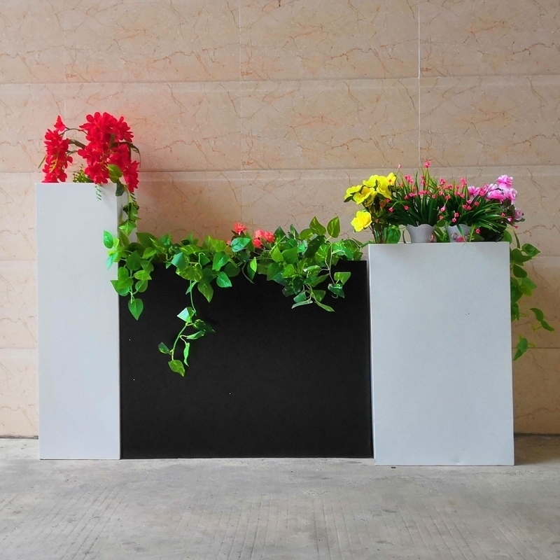 定制户外铁艺组合花箱花池长方形种植箱室外阳台种菜花盆隔断花槽 长