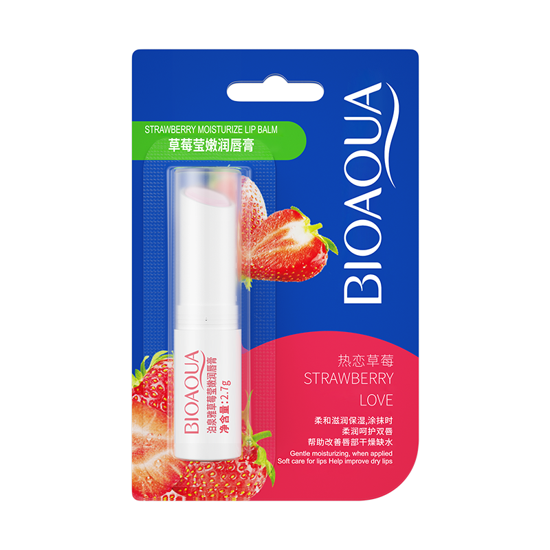 泊泉雅草莓莹嫩润唇膏2.7g