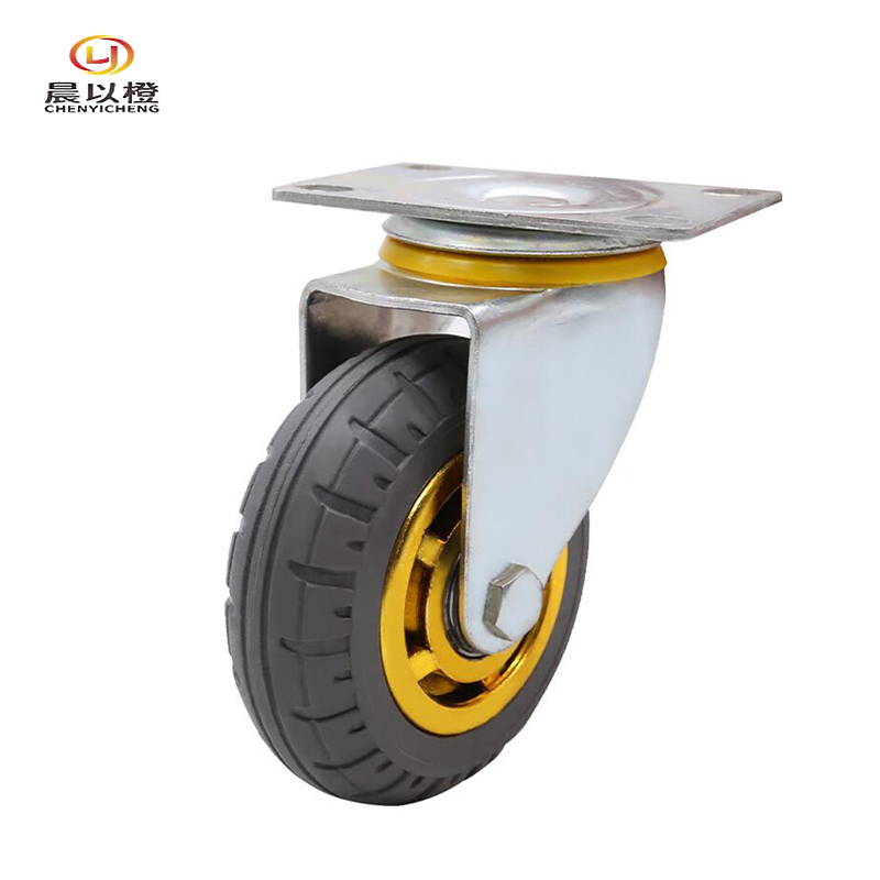 晨以橙 轮子 5寸橡胶万向轮高清大图