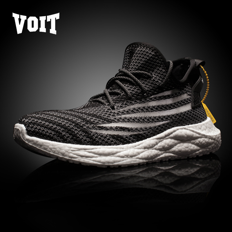 沃特夏季镂空透气跑步鞋椰子鞋男子男鞋网孔网鞋爆米花运动鞋男潮