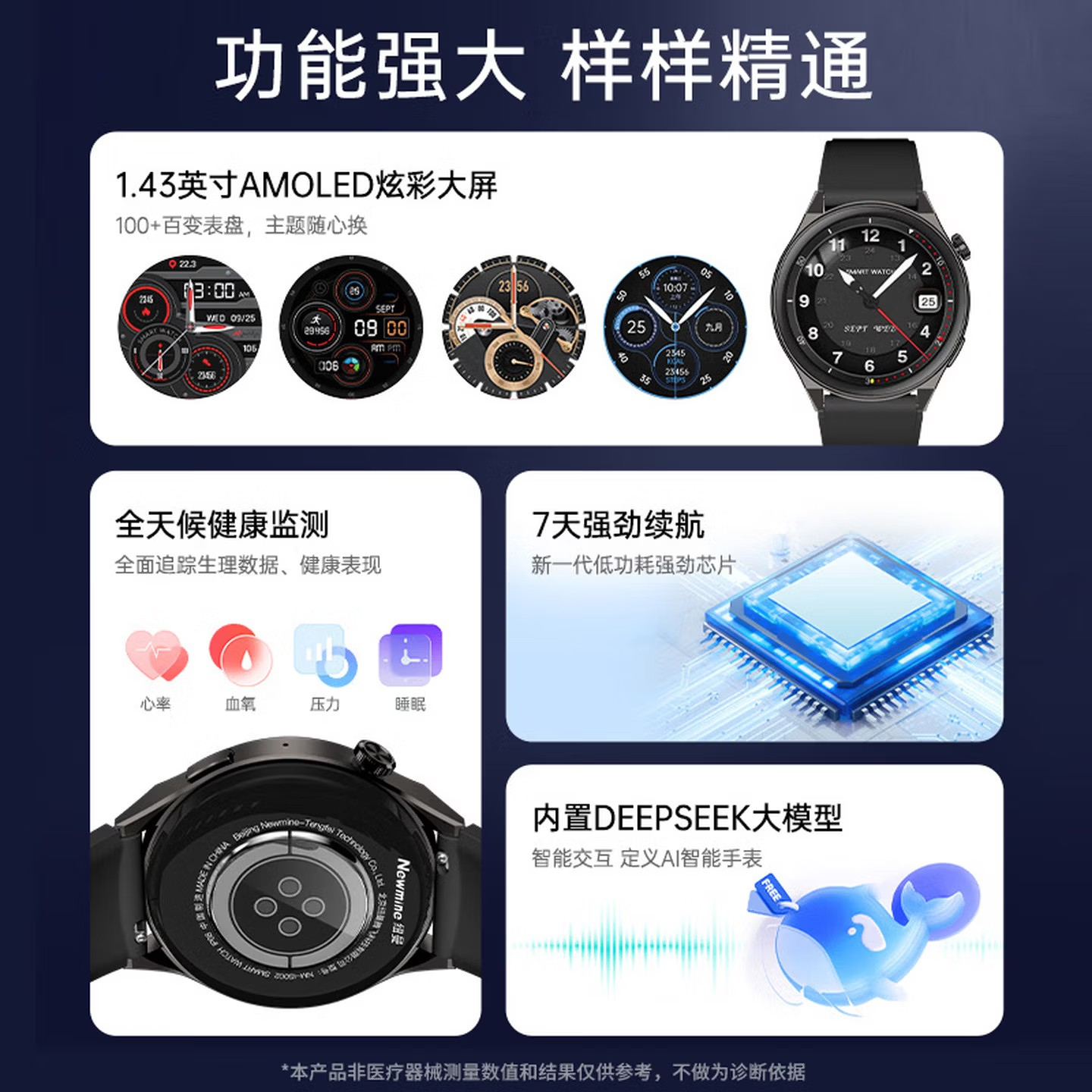 纽曼AI 智能旗舰 手表 IS002高清大图
