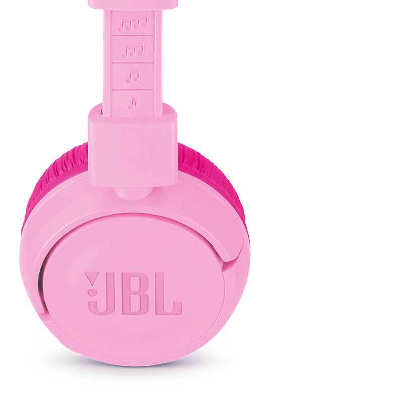 JBL JR300BT 学生耳机 无线蓝牙耳机 儿童耳机头戴式 耳麦可通话 低分贝学习耳机 粉色