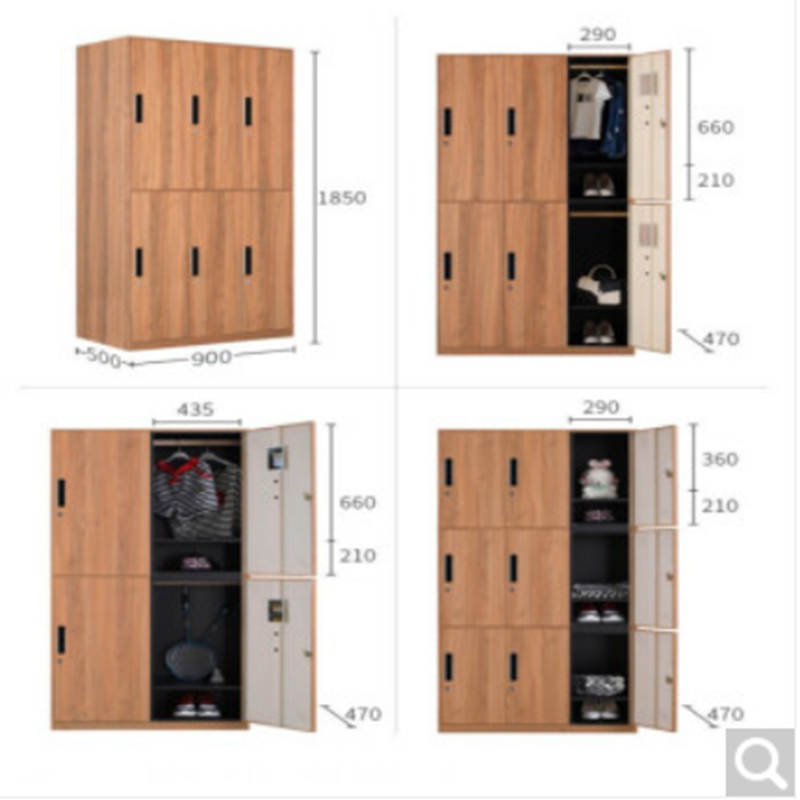 霜叶 九门木质储物柜 1850*900*500 货期5-10天