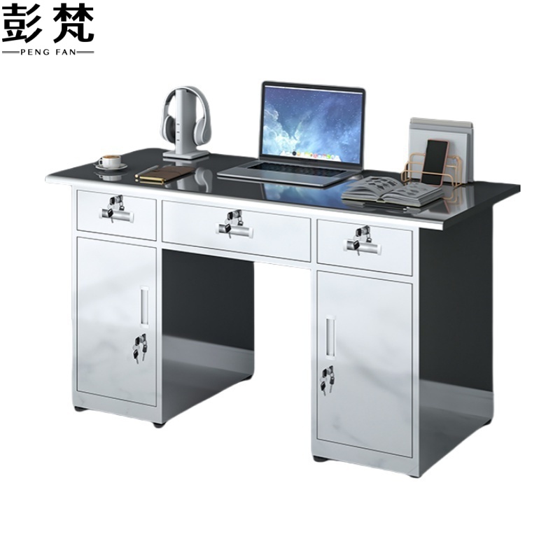 彭梵不锈钢304办公桌高清大图