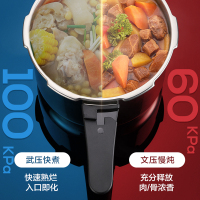 爱仕达(ASD)锅具高压锅 22CM304不锈钢可调压压力锅 电磁通用 YS22A3WG