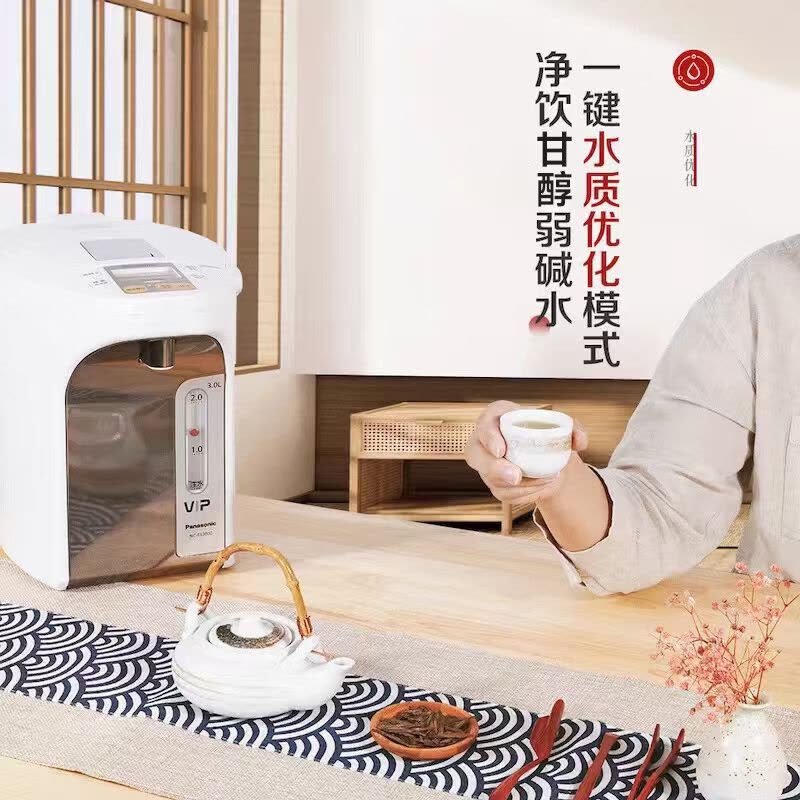 松下(Panasonic)电热水壶一键除氟保温陶瓷涂层内胆烧水壶饮水机3L电热水瓶 NC-ES3000图片