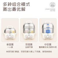 美的煮蛋器家用蒸蛋器小型自动断电定时双层早餐机神器