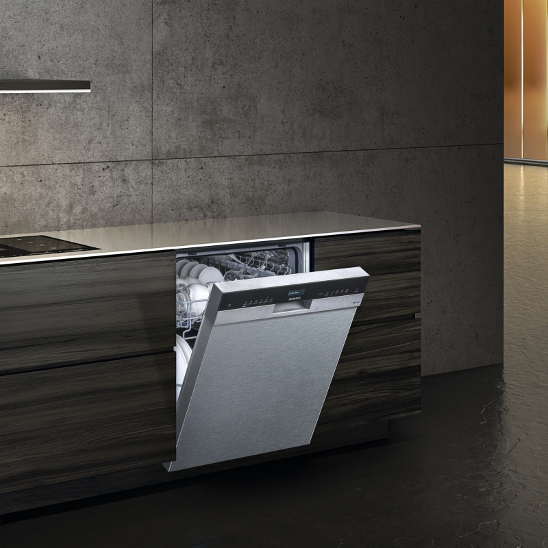 西门子12套 SJ456S26JC 下嵌式 晶蕾烘干技术 高温除菌 家居互联蒸饭柜高清大图