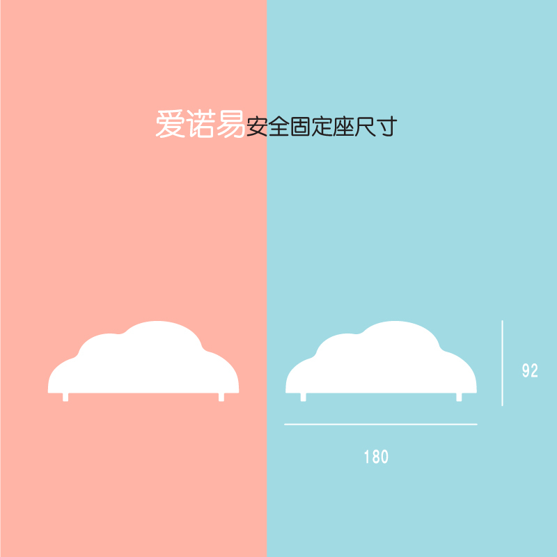 爱诺易围栏固定座 儿童游戏围栏配件 安全防护栏配件