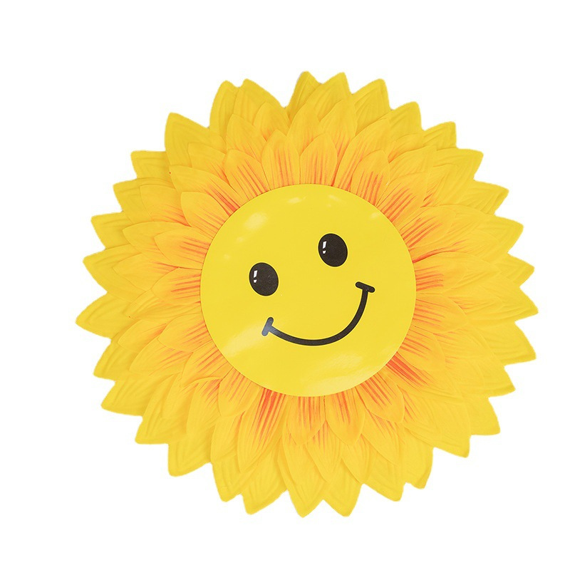 顺胜 黄色笑脸葵花 50cm 向日葵道具手拿花幼儿园儿童演出舞蹈太阳花