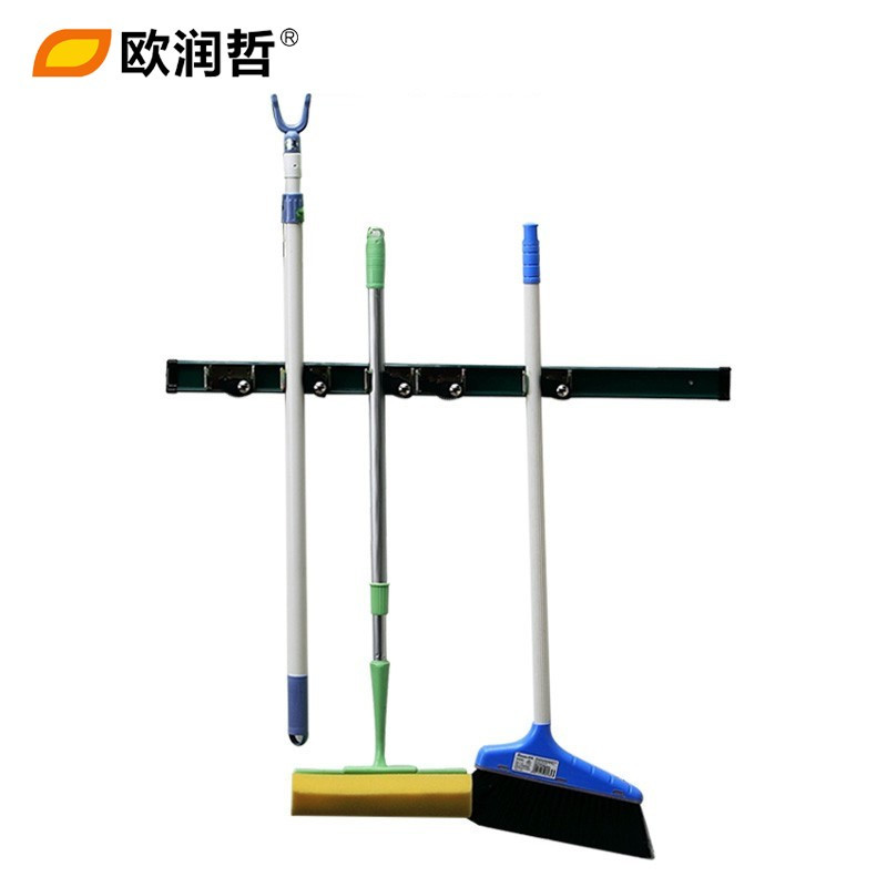 欧润哲(ORANGE) 五钩壁挂拖把架多功能扫把挂钩置物架107249