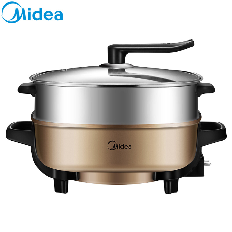 美的(Midea) 电火锅 MC-LHN30C 韩式多功能家用电锅电热锅电煮锅不粘锅火锅