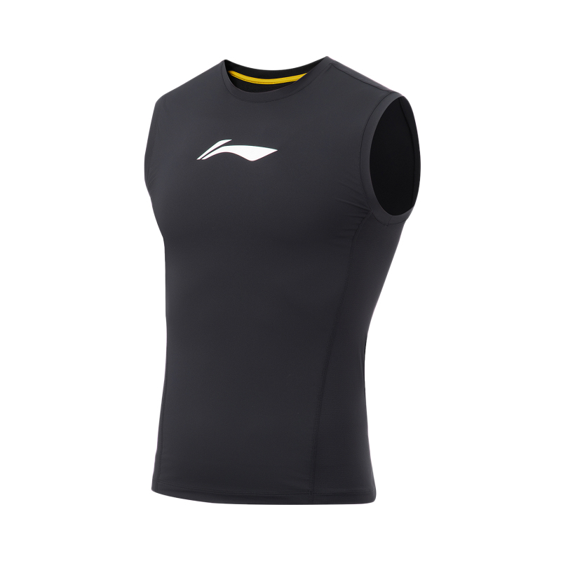 李宁背心男士2023新款健身系列无袖抗菌夏季弹力保暖紧身运动服