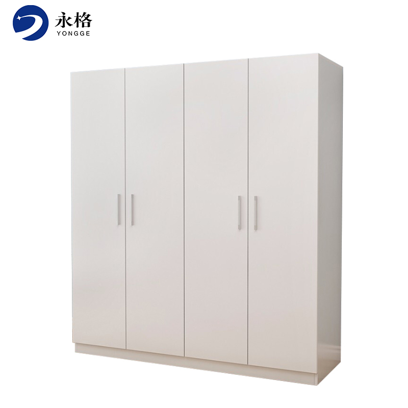 永格简易实木衣柜卧室储物柜子现代简约经济型儿童大衣橱出租房用