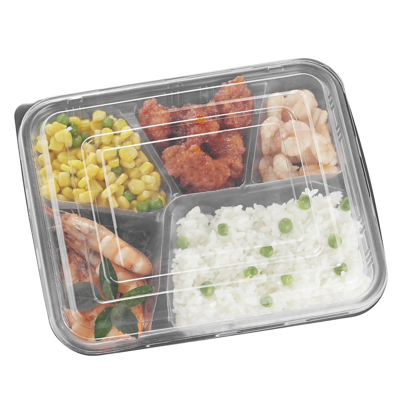 美威能 一次性饭盒五格 100套 14856/箱