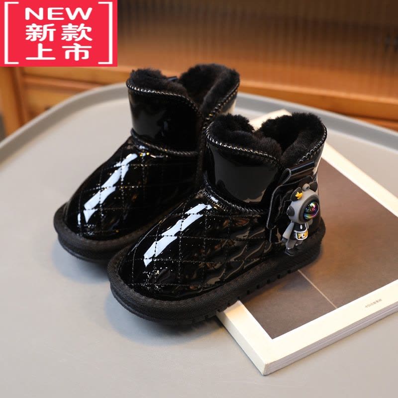 可莉允儿童雪地靴防水女童靴子冬季男童加厚棉鞋冬鞋加绒雪地棉保暖图片