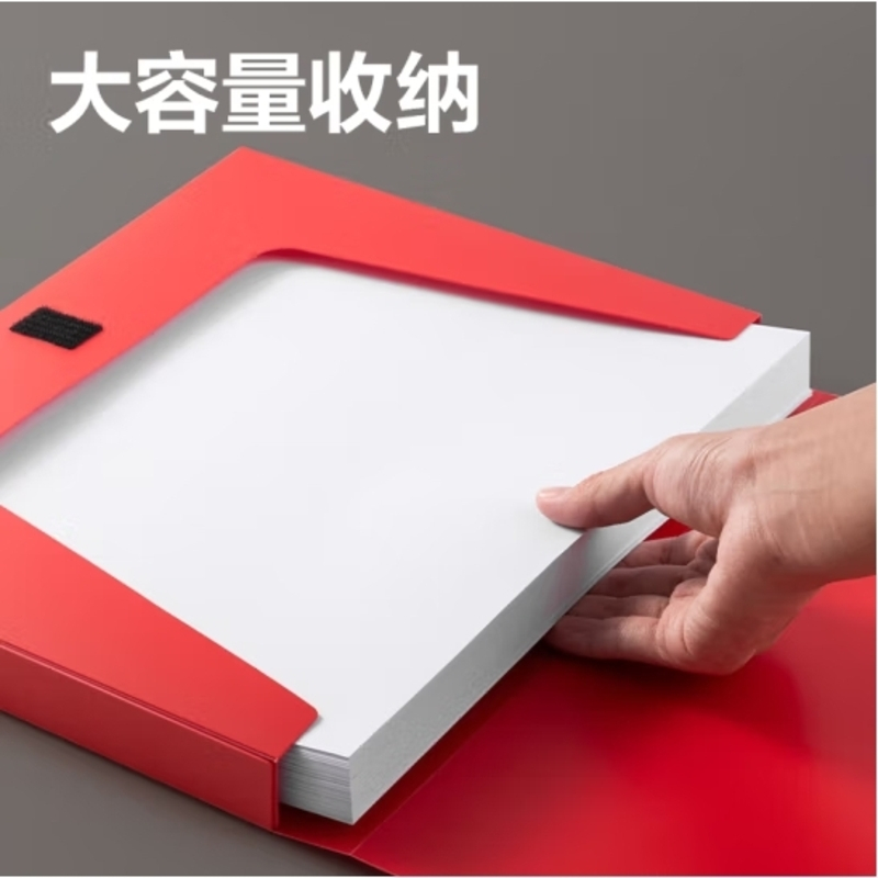 得力(deli)25mmA4档案盒加厚文件盒 党建资料党员档案盒支部档案盒 红色档案盒 PA116红色