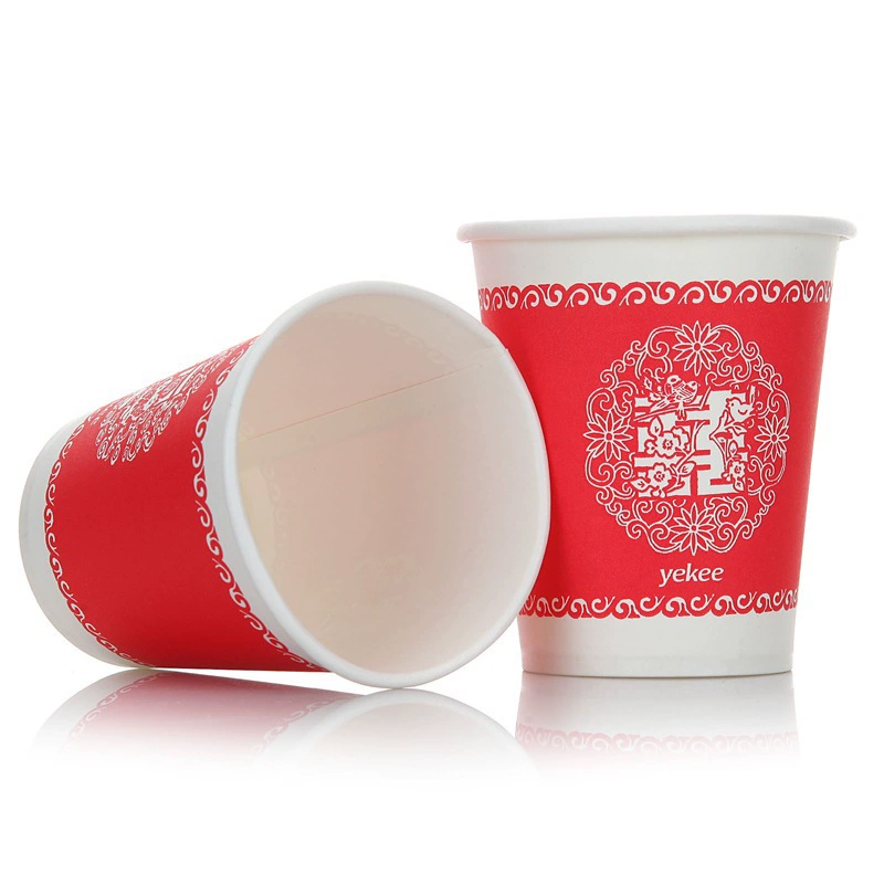 宜洁 一次性纸杯一次性纸杯加厚节庆装 80只/包高清大图