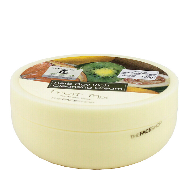菲诗小铺(The Face Shop)草本丰润水果卸妆霜卸妆乳卸妆膏清洁卸妆油 135g ( 水果 )