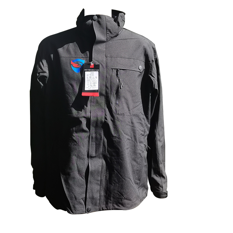 凯圣蓝连帽防风外套三合一冲锋衣