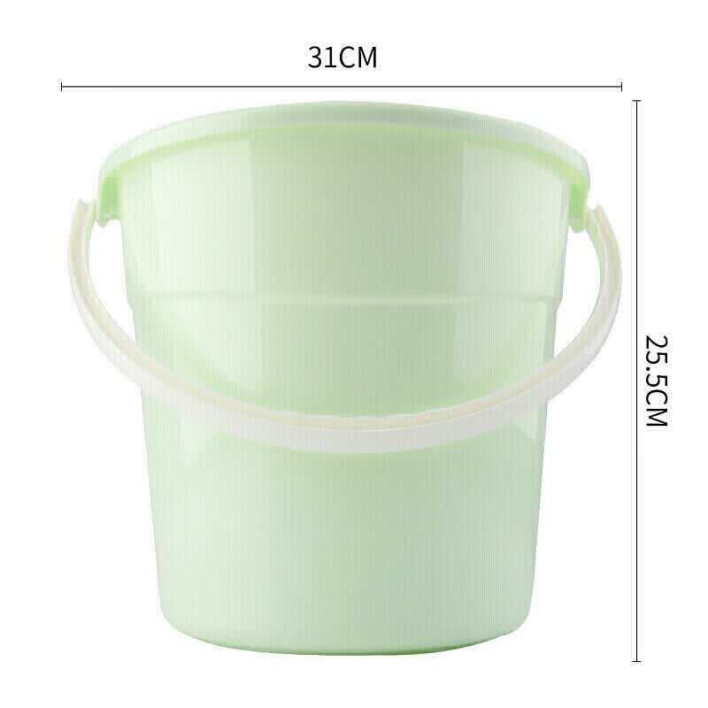 茶花(CHAHUA) 塑料桶12.2L大号家用手提水桶洗车洗衣储水桶大容量 绿色高清大图