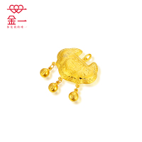 金一足金 长命富贵精品儿童锁包黄金吊坠 送宝宝首饰礼物 （计价） ABB006
