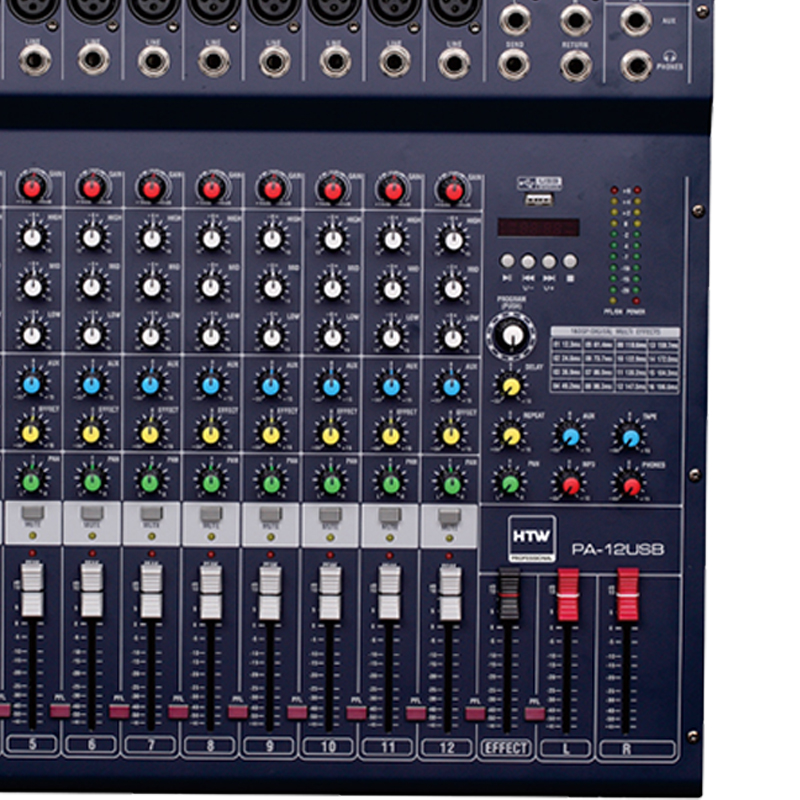 HTW华科声PA-12USB 调音台家用K歌KTV大功率专业音箱功放器音响家庭影院高清大图