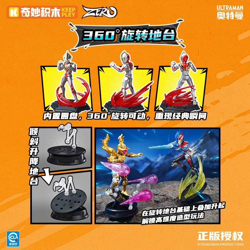 奇妙奥特曼积木人玩具ZERO无限版赛罗泽塔男孩六一儿童节生日礼物 ZERO无限版积木人3弹2小盒高清大图