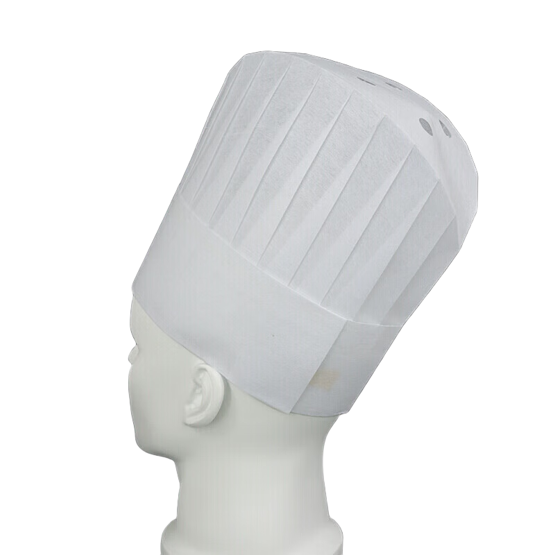 中锐智采 一次性无纺布加厚中圆厨师帽 20顶/包 23cm*29cm 酒店餐厅厨房工作帽高清大图