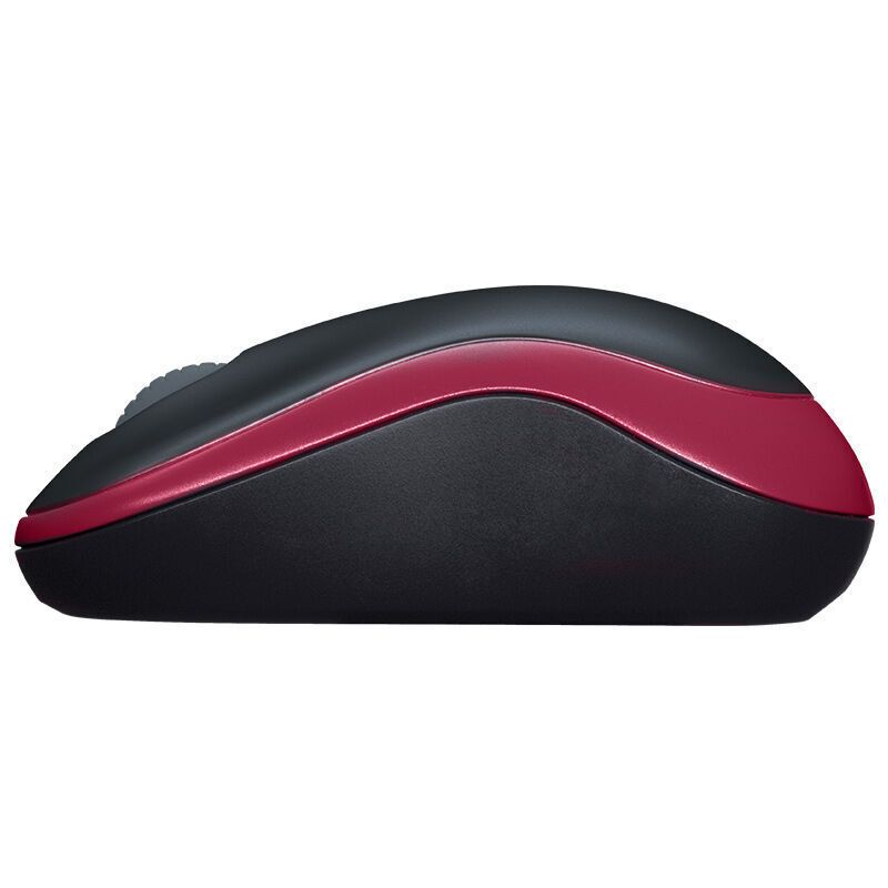 罗技(Logitech) 无线鼠标 M186 对称鼠标 带无线2.4G接收器 红色