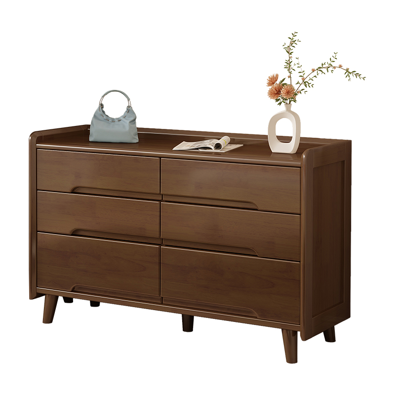 青木川 简约现代北欧日式五斗柜实木客厅卧室多用柜电视柜抽屉收纳储物柜床尾柜玄关柜九斗柜高清大图