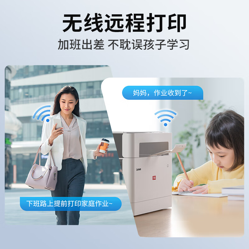 联想(Lenovo)至像M1688DW Pro激光打印机家用办公 学生手机无线作业家庭打印机自动双面打印复印扫描一体机高清大图