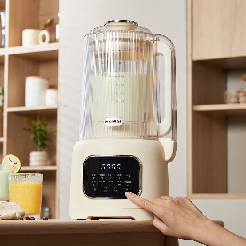 海牌(HAIPAI) 加热破壁营养料理机 HP-PB858B[白色]豆浆机1.5L大容量高清大图